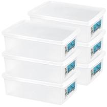 Conjunto 6 Organizador Caixa Sapato Calçado Grande Ordene