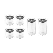 Conjunto 6 Organizadores Hermeticos Block 0,150 L/0,340L