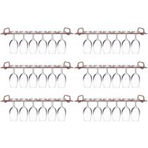 Conjunto 6 Organizadores Porta Taças 42cm Suportes Para Pendurar Taças Rose Gold
