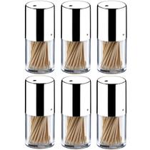 Conjunto 6 Paliteiros Inox Porta Palitos de Dente Restaurante Lancheria Brinox Conjunto 6 Paliteiros Inox Porta Palitos de Dente Restaurante Lancheria Brinox