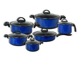 Conjunto 6 Panelas Cerâmica Tampa de Vidro fogão a gás cooktop indução lenha - Doce Lar - Royale