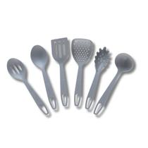 Conjunto 6 Peças Cinza Grafite Utensílio Colher Cozinha Nylon Conjunto 6 Peças Cinza Grafite Utensílio Colher Cozinha Nylon
