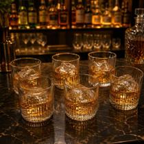 Conjunto 6 peças de copos whisky texture Conjunto 6 peças de copos whisky texture