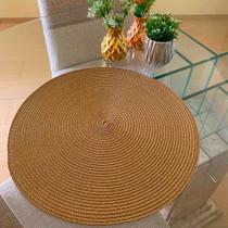 Conjunto 6 Peças Jogo Americano Azul Marinho Redondo Cód JAR