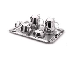 Conjunto 6 Peças Para Servir Chá Café Todo De Aço Inox Forma - Forma Inox