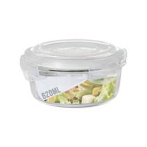 Conjunto 6 Potes De Vidro 620ml Hermético 4 Travas Marmita