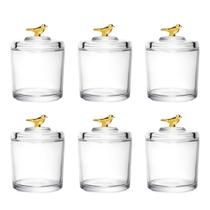 Conjunto 6 Potes De Vidro Lindos Decorativos Cozinha Decora