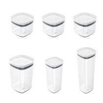 Conjunto 6 Potes Herméticos Block Branco Ou Martiplast