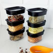 Conjunto 6 Potes herméticos para Temperos Helsim