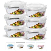 Conjunto 6 Potes Vidro Hermético Marmita Mantimentos 620ml Conjunto 6 Potes Vidro Hermético Marmita Mantimentos 620ml