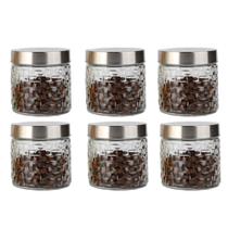 Conjunto 6 Potes Vidro Rattan 800ml - Class Home