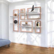 Conjunto 6 Prateleiras Industrial Branco/Cobre - Pleno Conjunto 6 Prateleiras Industrial Branco/Cobre - Pleno