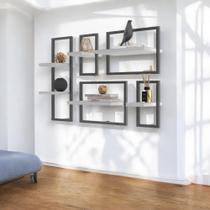 Conjunto 6 Prateleiras Industrial Branco - Pleno