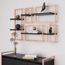 Conjunto 6 Prateleiras Industrial Preto/Cobre - Pleno Conjunto 6 Prateleiras Industrial Preto/Cobre - Pleno