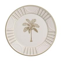Conjunto 6 Prato Raso 28cm Vintage Palms Cerâmica Scalla Conjunto 6 Prato Raso 28cm Vintage Palms Cerâmica Scalla