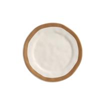 Conjunto 6 Prato Sobremesa 20cm Bege Filete Amassada Scalla Conjunto 6 Prato Sobremesa 20cm Bege Filete Amassada Scalla