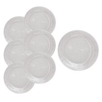 Conjunto 6 Pratos Acqua Sobremesa 18,5cm Vidro Nadir