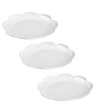 Conjunto 6 Pratos de Porcelana Butterfly Branco 20cm Wolff