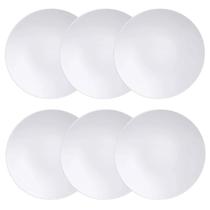 Conjunto 6 Pratos de Sobremesa Porcelana Tramontina Branco 21cm Cupê Sophia Conjunto 6 Pratos de Sobremesa Porcelana Tramontina Branco 21cm Cupê Sophia