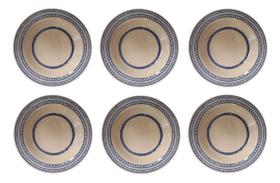 Conjunto 6 Pratos Fundo 21,5 cm Donna Grano Biona