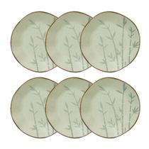 Conjunto 6 Pratos Fundo 22,5 cm Ryo Bambu Porcelana Oxford