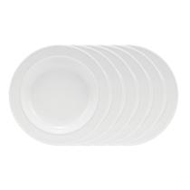 Conjunto 6 Pratos Fundo 23 cm Porcelana Schmidt - Mod. Lys 242 Conjunto 6 Pratos Fundo 23 cm Porcelana Schmidt - Mod. Lys 242