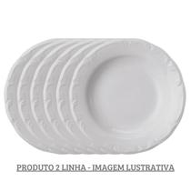Conjunto 6 Pratos Fundo 23cm Porcelana Schmidt - Mod. Pomerode 2 LINHA 114 Conjunto 6 Pratos Fundo 23cm Porcelana Schmidt - Mod. Pomerode 2 LINHA 114