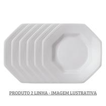 Conjunto 6 Pratos Fundo 24cm Porcelana Schmidt - Mod. Prisma 2 LINHA 077 Conjunto 6 Pratos Fundo 24cm Porcelana Schmidt - Mod. Prisma 2 LINHA 077