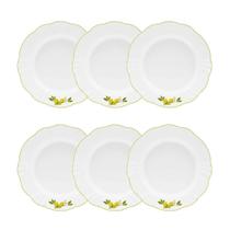 Conjunto 6 Pratos Fundo 24cm Soleil Limoni - Oxford Conjunto 6 Pratos Fundo 24cm Soleil Limoni - Oxford