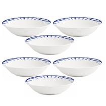 Conjunto 6 Pratos Fundo Almar Azul Cerâmica