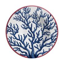 Conjunto 6 Pratos Fundo Coral Gables 25cm Cerâmica Branca