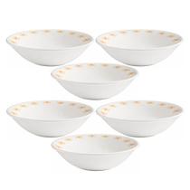 Conjunto 6 Pratos Fundo Lilie Flores Cerâmica