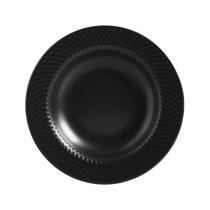 Conjunto 6 Pratos Fundo Preto Acetinado Alleanza 25cm