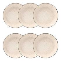 Conjunto 6 Pratos Fundos 20,5 Cm Oxford Flat Duna
