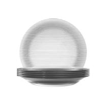 Conjunto 6 Pratos Fundos Vidro Diamante Duralex - Transparente Conjunto 6 Pratos Fundos Vidro Diamante Duralex - Transparente