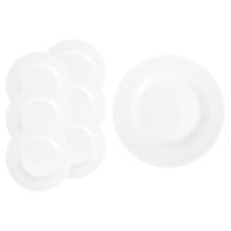 Conjunto 6 Pratos Opaline Branco Raso 24cm Refeição Duralex Conjunto 6 Pratos Opaline Branco Raso 24cm Refeição Duralex