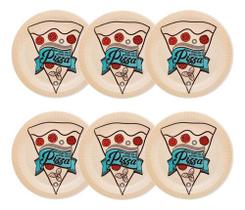 Conjunto 6 Pratos Pizza 18 Cm Oxford