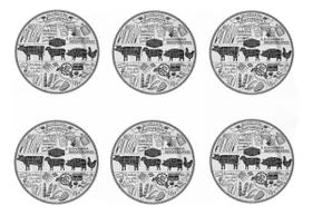 Conjunto 6 Pratos Raso 28,5cm Churrasqueiro - Alleanza Conjunto 6 Pratos Raso 28,5cm Churrasqueiro - Alleanza