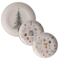 Conjunto 6 Pratos Raso 6 Sobremesa Noite de Natal Porto Brasil