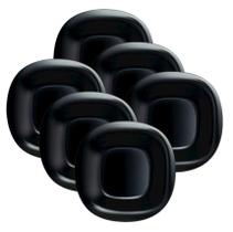 Conjunto 6 Pratos Raso de Jantar Luminarc Carine Preto Service Profissional 27cm