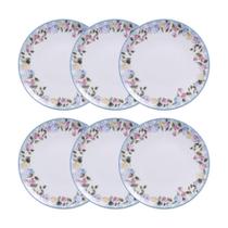 Conjunto 6 Pratos Rasos 25cm Porcelana Aura Tramontina