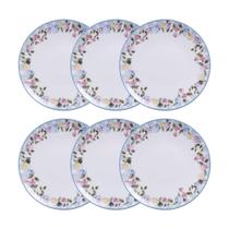 Conjunto 6 Pratos Rasos 25cm Porcelana Aura Tramontina