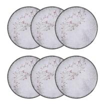 Conjunto 6 Pratos Rasos 25cm Porcelana Floralis Tramontina