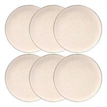 Conjunto 6 Pratos Rasos 26 Cm Oxford Flat Duna