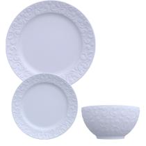 Conjunto 6 Pratos Rasos,6 Sobremesa e 6 Bowl Tassel Germer 18 Peças