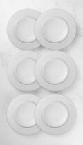 Conjunto 6 Pratos Rasos Cerâmica Clássica 26cm