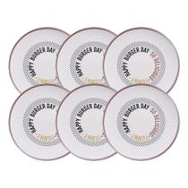 Conjunto 6 Pratos Rasos Chicago 25cm Porcelana Tramontina