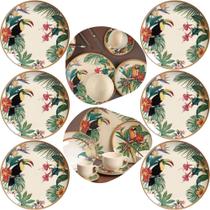 Conjunto 6 pratos rasos coup amazônia 27,5cm - porto brasil