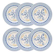 Conjunto 6 Pratos Rasos De Cerâmica 26cm Donna Grano Biona Conjunto 6 Pratos Rasos De Cerâmica 26cm Donna Grano Biona