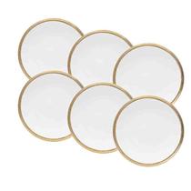 Conjunto 6 Pratos Rasos de Porcelana Paddy 27 cm Wolff